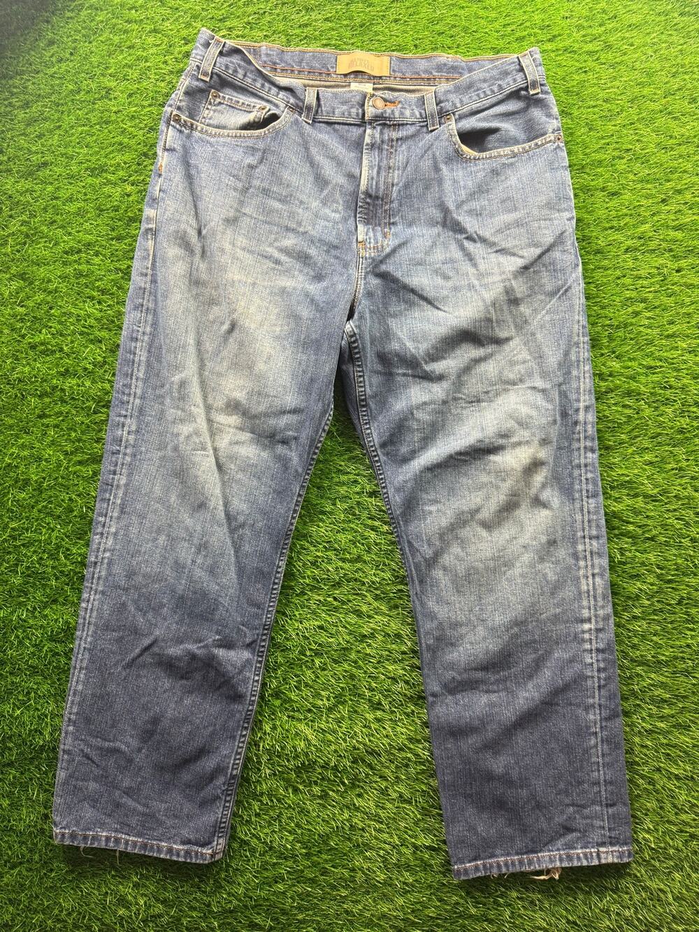 Gap 1969 Jeans Mens 36x30 Relaxed Fit Straight Leg Light Wash Blue Denim Classic